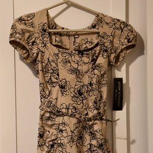 Black and Beige Floral Dress by Stop Staring Alicia Estrada